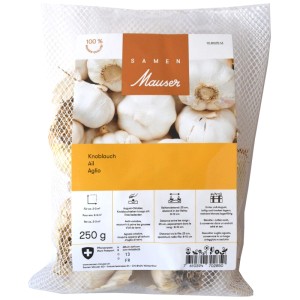 Seme Mauser Aglio Autunno, confezione da 250g per la semina autunnale.