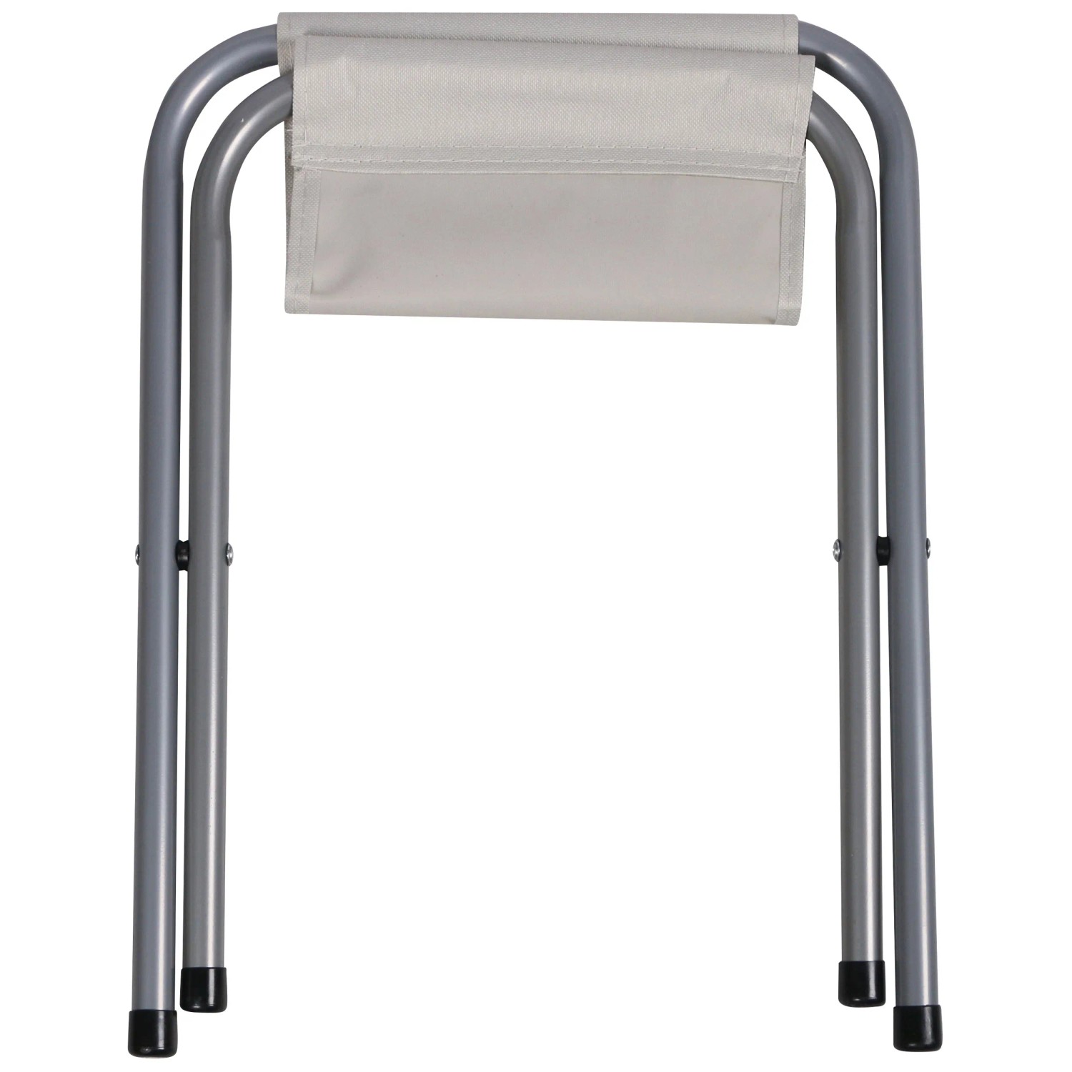 Campingtisch-Set klappbar Aluminium Weiss / 5-tlg.