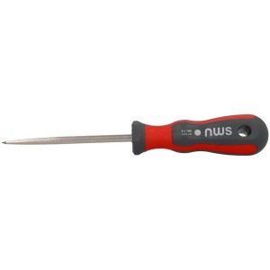 Punteruolo con punta tonda, 6 x 100 mm, per fori precisi in legno, plastica e pelle.