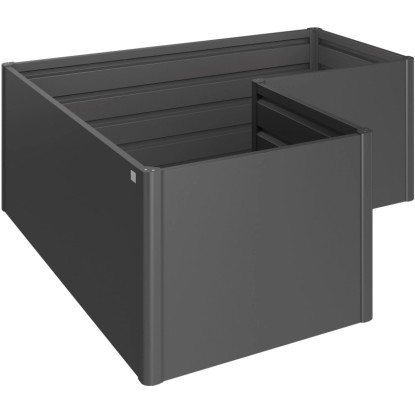 Biohort Aiuola rialzata metallo L Gri scuro metallizzato (HxLxP) 77 x 201 x 201