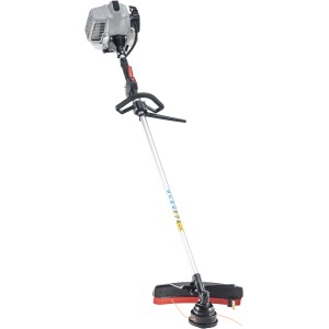 Débroussailleuse thermique Al-Ko BC 330 L avec tête à fil et poignée ronde pour jardinage.