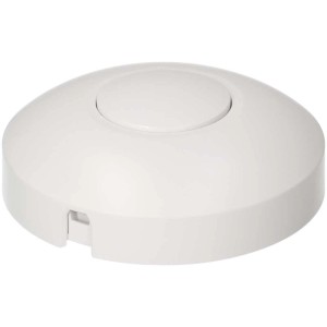 Variateur de pied universel blanc pour installation de lampes, compatible LED et halogène.