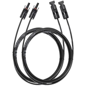 Câble d'extension solaire EcoFlow MC4, 3 m, 2 pièces, pour des connexions de panneaux solaires flexibles.