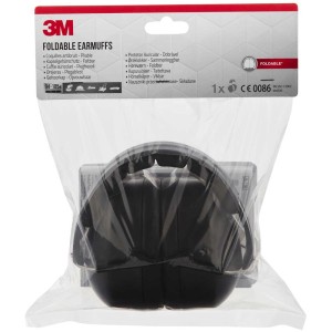Casque antibruit Peltor, noir, pliable, pour bruit jusqu'à 105 dB.
