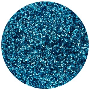 Feiner, hellblauer Glorex Bio-Glitter (10 g) für Bastelarbeiten und Dekorationen.
