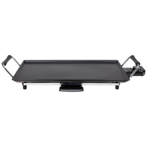 Grill Teppanyaki Nouvel 50 nero con manici e ampia superficie di cottura.