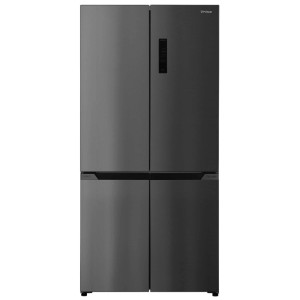 Réfrigérateur-congélateur Trisa Food Center noir avec design à portes françaises et capacité de 505 l.