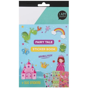 Stickerbook Fairy Tale avec 6 feuilles : motifs de contes de fées pour bricoler et décorer.