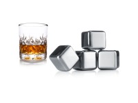 Vacu Vin Whisky-Kühlsteine-Set Edelstahl 4 Stk.