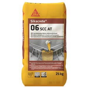 Sikacrete Calcestruzzo ad alte prestazioni 06 SCC AT in sacco da 25 kg, malta secca per superfici estetiche.