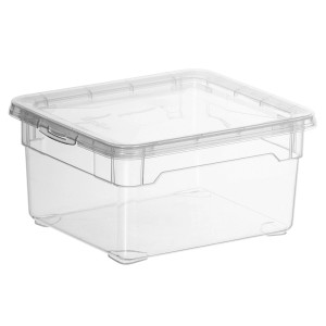 Transparente Rotho Clear Box Small, 2 l, mit Deckel. Ideal zur Aufbewahrung.