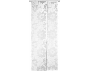 Tenda a pannello con motivo floreale Bianco 245 x 60 cm