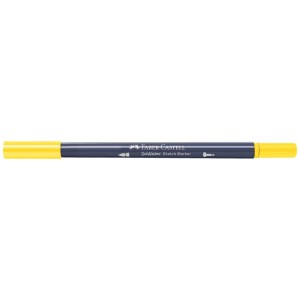 Faber-Castell Goldfaber Sketch Marker Giallo Cadmio 107 con punta a pennello e fineliner.