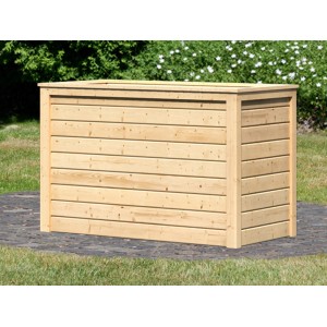 Aiuola rialzata in legno naturale Karibu, 82x133x69 cm, per giardino o terrazza.