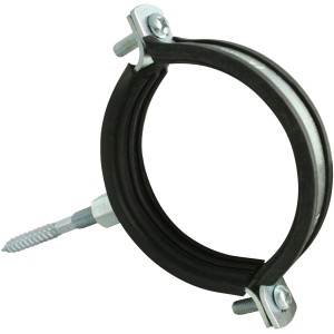 Collare fonoisolante Marley HT DN 75 con vite prigioniera per fissaggio tubi.