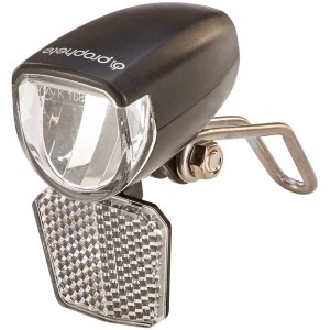 Faro LED Prophete con riflettore e staffa per biciclette.