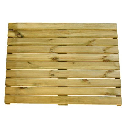 Holzfliese geriffelt druckimprägniert 100 x 3,6 x 100 cm