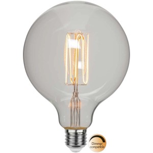 LED-Leuchtmittel E27 G125 Decoled Grace Clear, 3,8W, warmweiß, dimmbar.
