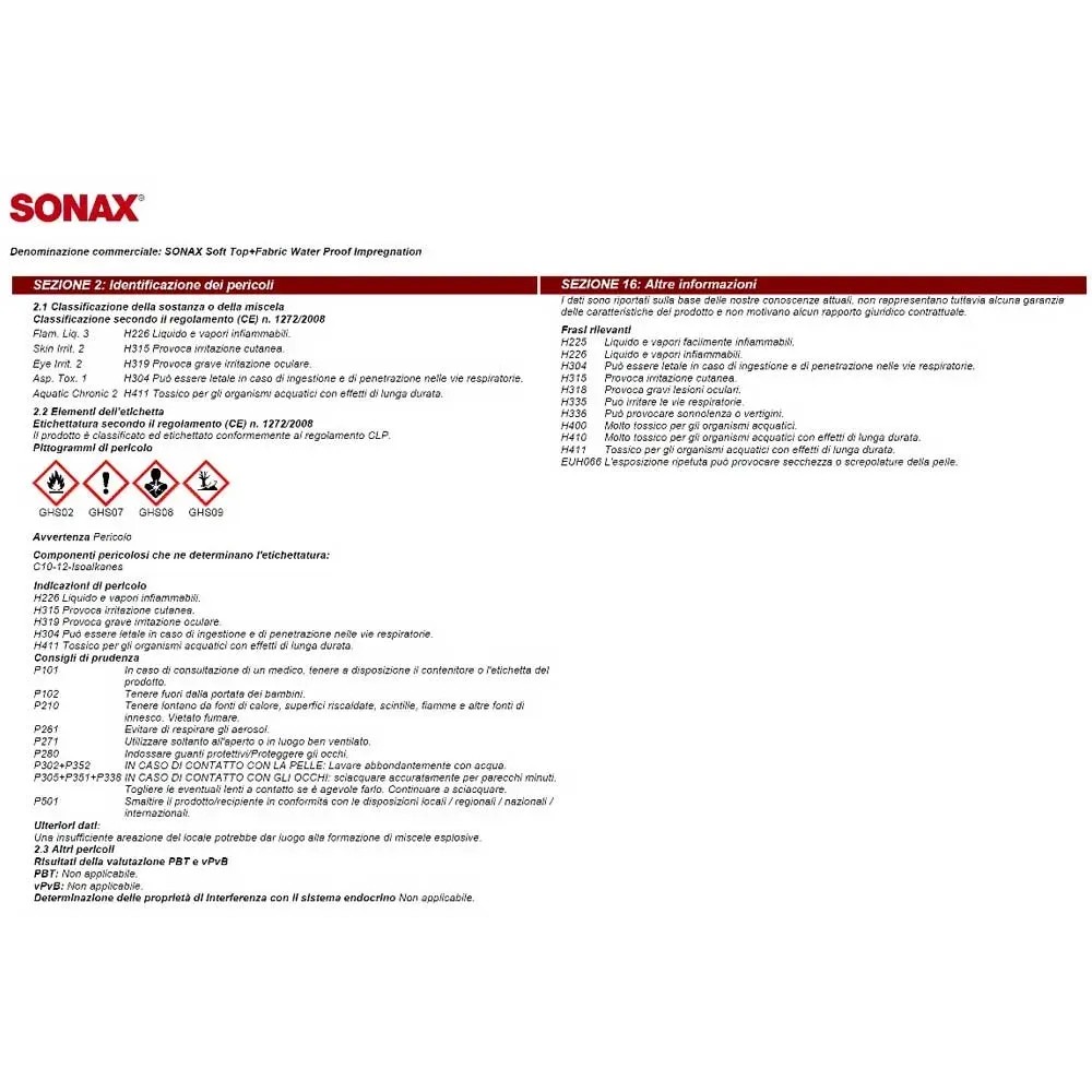 1x SONAX Profi Angebots-Set Cabrio - Reiniger & Imprägnierung - 2-TLG
