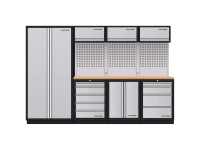 Kraftwerk 4er-Komplett-Kombi Mobilio mit Lochwand Buche Multiplex