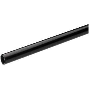 Barre de penderie Hettich noire en acier, ronde, Ø 25 mm, longueur 1 m.