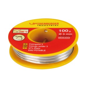 Rothenberger Fittingslot 3, rotolo da 100g, diametro 3mm, per saldatura e idraulica.