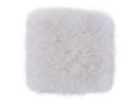 Schaffell-Kissen Echtfell mit Füllung Weiss ca. 35 x 35 cm