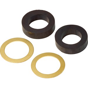 Set guarnizioni a compressione 3/8: Due guarnizioni e due rondelle per connessioni a tenuta stagna.