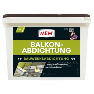Seau d'étanchéité pour balcon MEM, étanchéité bi-composante pour balcons et terrasses.