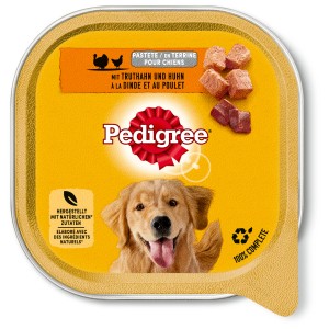 Pedigree Adult Terrine con Tacchino e Pollo, vaschetta da 300g. Alimento umido per cani adulti.