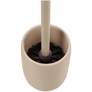 Beige WC-Garnitur Smilla von Diaqua®: WC-Bürste mit Halter aus Keramik für Bad & Gäste-WC.