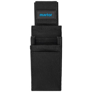 Marsupio da cintura nero Martor L n. 9922 in nylon per cinture da lavoro, fissaggio con clip o velcro.