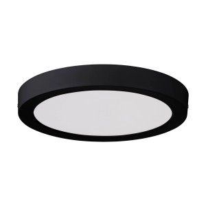 Plafoniera LED nera Eglo Idun-E, 28 cm di diametro, luce bianca calda.