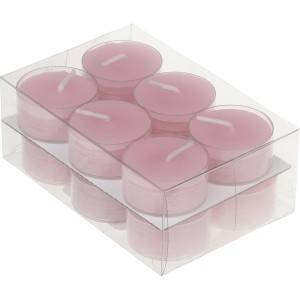 Lot de 12 bougies chauffe-plat roses Steinhart dans un étui en plastique, env. Ø 3,8 cm.