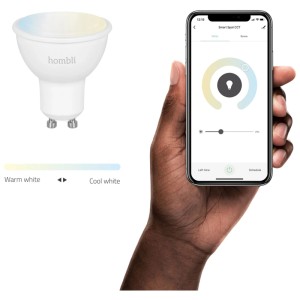 Hombli Smart Spot GU10, confezione da 2: Lampadina smart, controllabile via app, con temperatura colore regolabile.