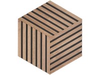 Denpanels Designpaneele Raute Walnuss Slat MDF Schwarz 3 Stk.