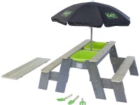 Exit Sand-, Wasser- und Picknicktisch Aksent mit 2 x Sitzbank und Zubehör