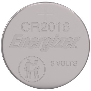 Pila a bottone al litio Energizer CR2016, batteria 3V per telecomandi.