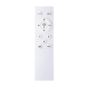 Telecomando bianco per ventilatore da soffitto Eglo LED. Controlla luce, luminosità, velocità, timer, modalità.