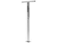 Beliani Gartendusche Urzulai Edelstahl Silber