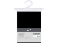 MSV Duschvorhang Polyester Schwarz 200 x 180 cm
