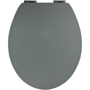 Sedile WC Sanitop-Wingenroth grigio con chiusura rallentata e fissaggio rapido.