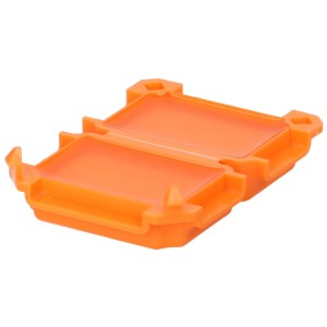 Gel-Box arancione taglia S in plastica IPX8 per morsetti di connessione, protegge dall'umidità.