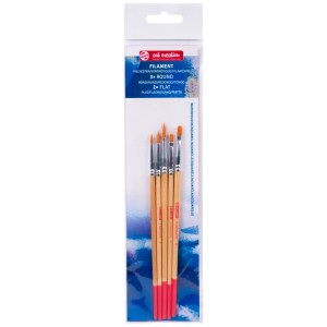 Talens Art Creation Aquarellpinselset, 5 Polyester Pinsel für Acryl- und Aquarellfarben.