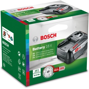 Batteria di ricambio Bosch 18V 6Ah nella confezione. Batteria ad alte prestazioni per elettroutensili.