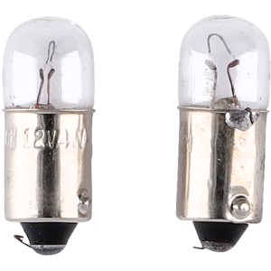 Set di 2 luci di posizione Unitec T4W BA9s per auto, con bulbo trasparente e base in metallo.