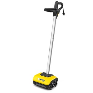 Kärcher PCL 6 nettoyeur de terrasse : Nettoyeur de surface jaune avec brosses rotatives pour bois et pierre.