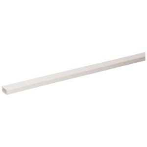 Goulotte de câblage blanche autocollante (20x10 mm, 2 m) avec couvercle.