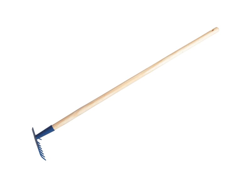 LUX-TOOLS Gartenrechen klein mit 8 Zinken eingestielt 85 cm