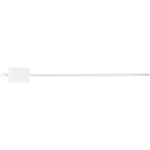 Serre-câble blanc OBI avec zone de marquage, 3,6 x 205 mm, 100 pièces, pour l'organisation des câbles.
